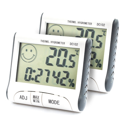 FinyDreamy LCD Digital Thermometer Hygrometer Indoor Room Temperature Humidity Meter Sensor Gauge Weather Station Eyelash Timer