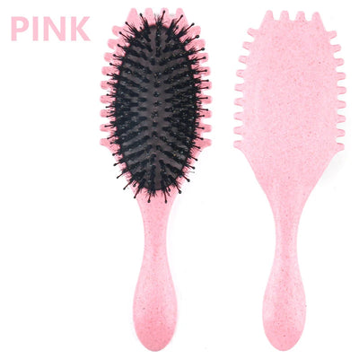 Curls Define Styling Brush Tangled Boar Bristle Hair Comb Boar Bristle Detangling Hair Brush Shaping Defining Hair Styling Tools