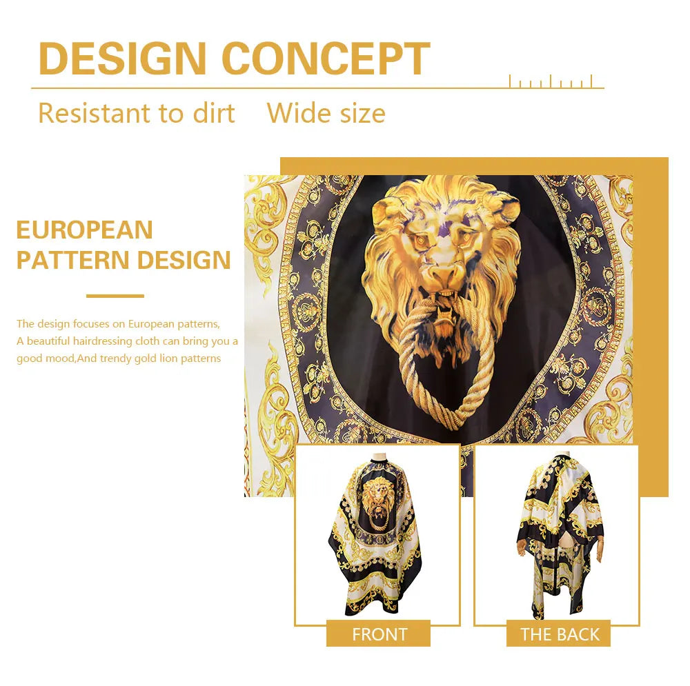 Professional Hairdressing Hairdresser Cloth Lion Pattern Gown Barber Waterproof Hairdresser Apron Haircut capes Accessories