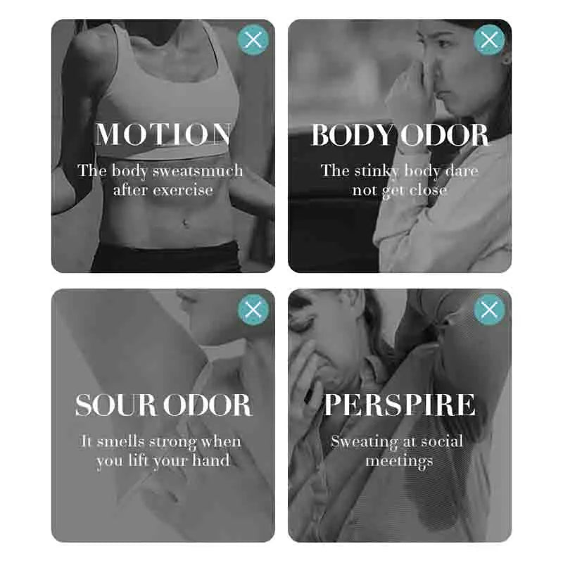 SADOER Deodorizing Body Lotion Roll-On Bead Deodorize Armpits Refreshing Body Skin Brightening Underarm Anti Sweating Odor Cream