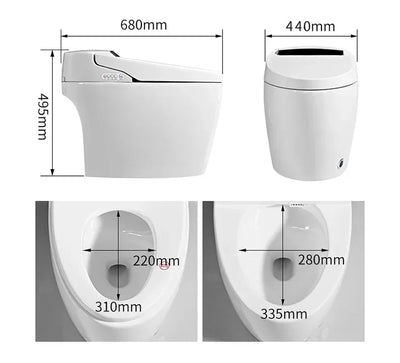 2025 Smart Toilet Luxury Automatic Flush Intelligent No water pressure limit Bowls Rimless Water Closet Wc Toilet Remote Control