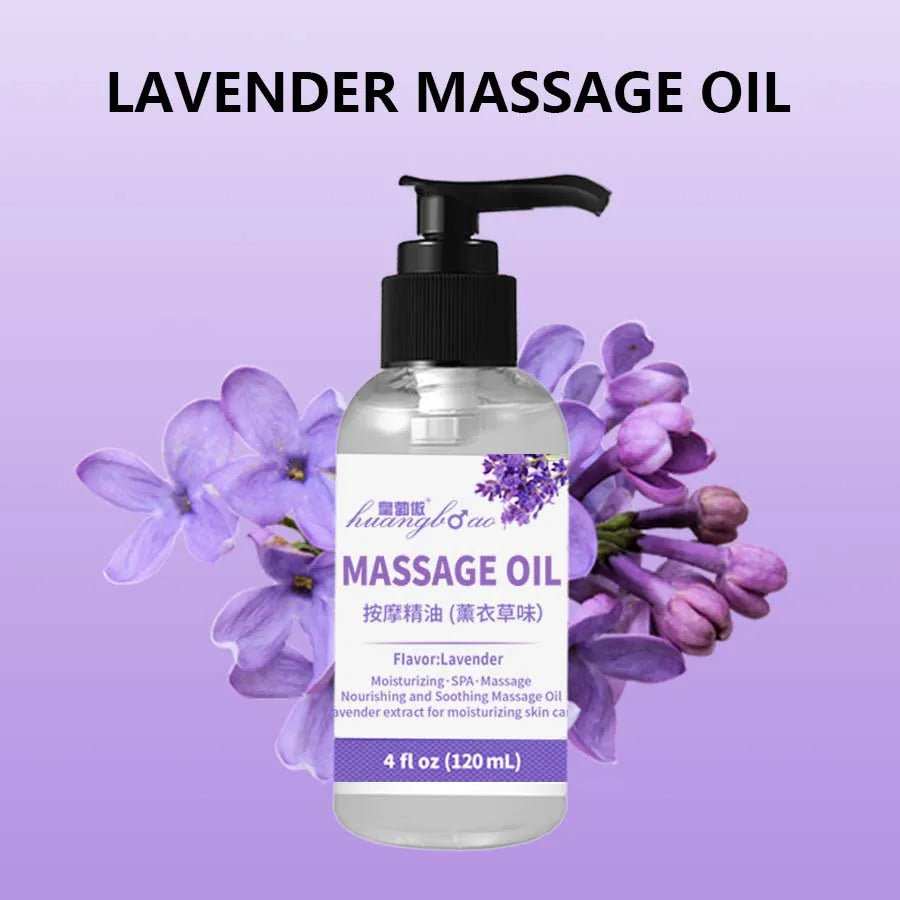 Lavender Massage Oil for Calming, Soothing and Relaxing Muscles Massage Oil for Massage Ideal Body Oil for Skin Moisturizing