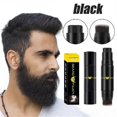Men Beard Filling Stamp Beard Pencil Filler Waterproof Moustache Pen Beard Brush Enhancer Moustache Coloring Shaping Sweatproof