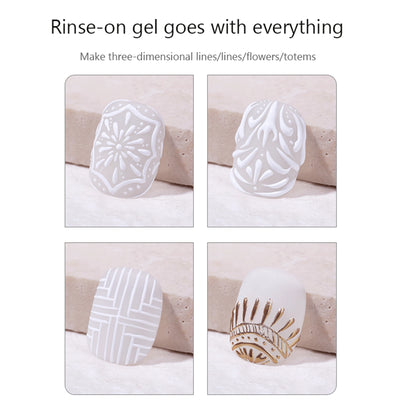 5ml Painted Embossed Gel Nail Polish 3D Black White Nail Art Plaster Gypsum Drawing Painting Carving Gel Salon DIY Manicure Tool