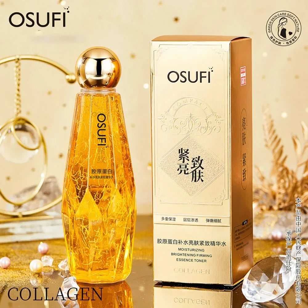 OSUFI Collagen Essence Lotion Face Toner Brightning Moisturizing Repairing Serum Anti Aging Lifting Smoothes Wrinkles Skin Care