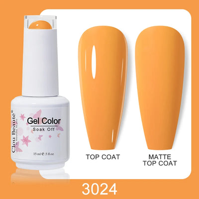 Clou Beaute Nail Gel Polish Kit 15ml Soak Off UVLED Nails Varnish Semi Permanent Nail Art Gels Lacquer Top Base Coat Gel Lacquer