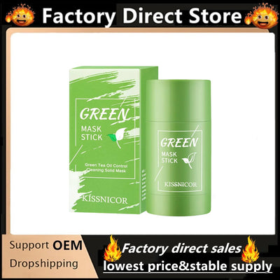 1/10Pcs Green Tea Face Cleansing Mask Stick Shrink pores Blackhead Remover facial Cleansing Moisturizing Mask SkinCare Face Care