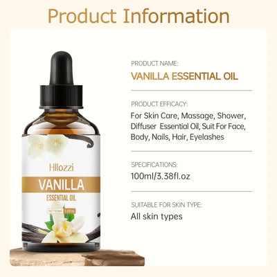 100ml/60ml/30ml Vanilla essential oil Hydrating and moisturizing Skin care Aromatherapy essential oil Aromatherapy Humidifier
