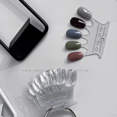 NEW Fan Shape Display False Nail Art Color Card Nail Art Tip Gel Polish Stand Template Sample Stand Nail Polish Practice Palette