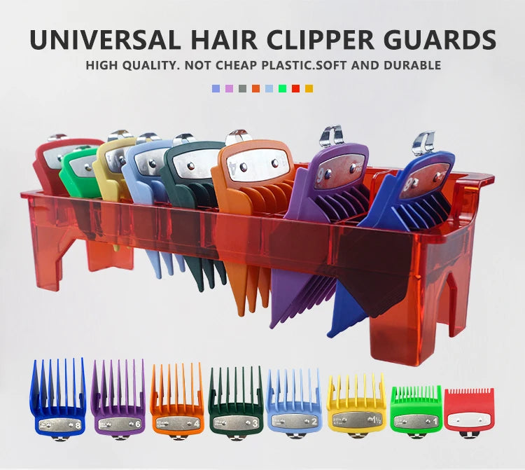 8pcs/set Professional Barber Hair Clipper Guide Combs For Wahl Trimmer Attachment Hair Cutting Limited Comb Salon Haircut Tools