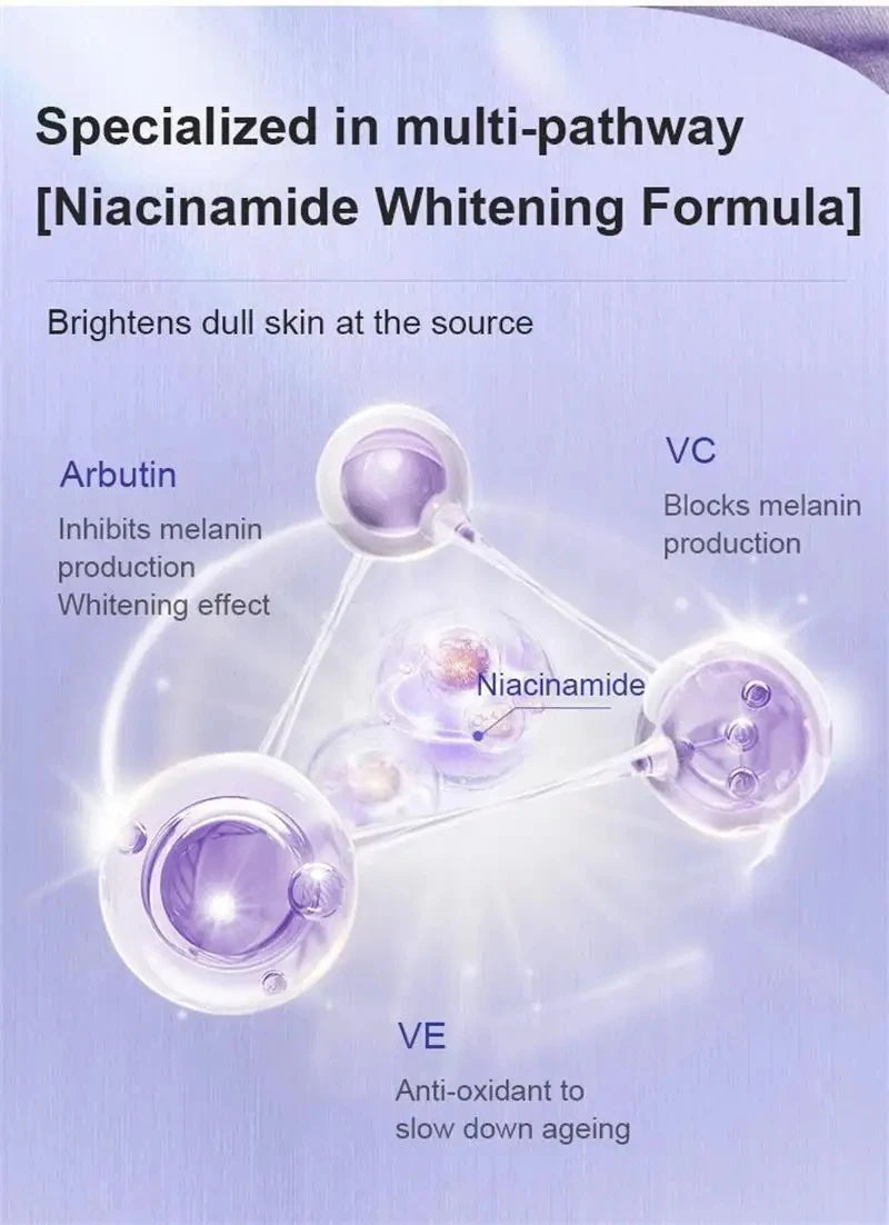 Body whitening cream niacinamide whitening lightening private armpit knee inner thigh whitening nourishing moisturising cream