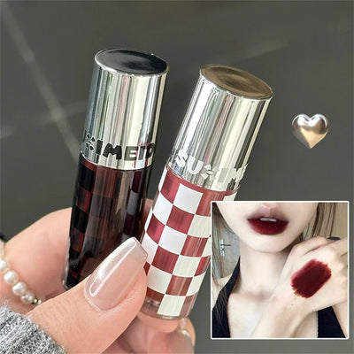 6 Color Punk Dark Red Lip Gloss Matte Lipstick Lasting Waterproof Smoky Dark Nude Purple Durable Natural Lip Tint Korea Makeup