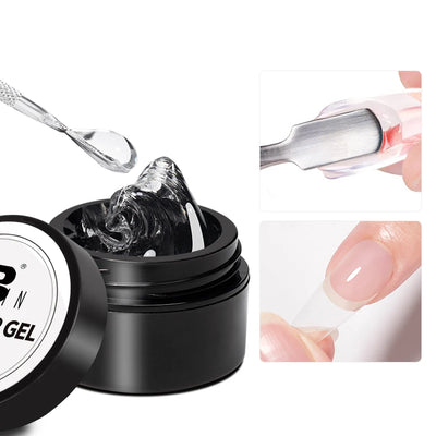 30g Dopamine Sequin Flexible 3D Gel Non Stick Hand Solid Extension Nail Gel Nude Pink White Extension Gel Rhinestone Glue Gel