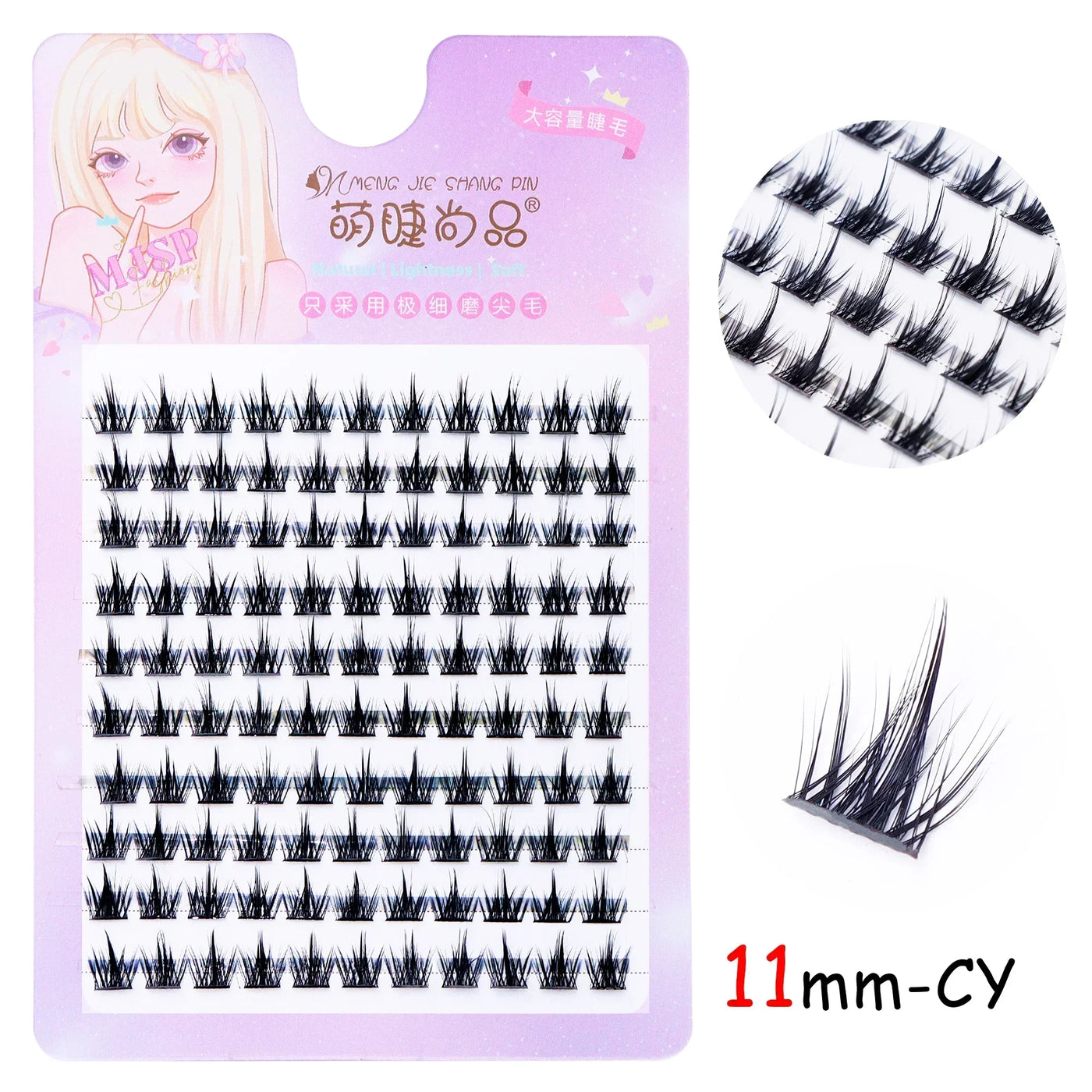 Individual Eyelashes DIY Eyelash Clusters Natural Fake Eyelashes Lash Clusters Manga Lashes Newbie Daily Eyelashes Makeup
