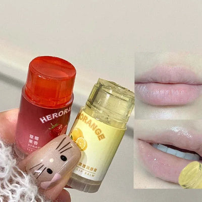 Peach Lychee Fruity Lip Balm Moisturizing Anti-Dry Anti Crack Clear Crystal Lip Balm Lip Care Mini Cute Jelly Lipstick Skin Care