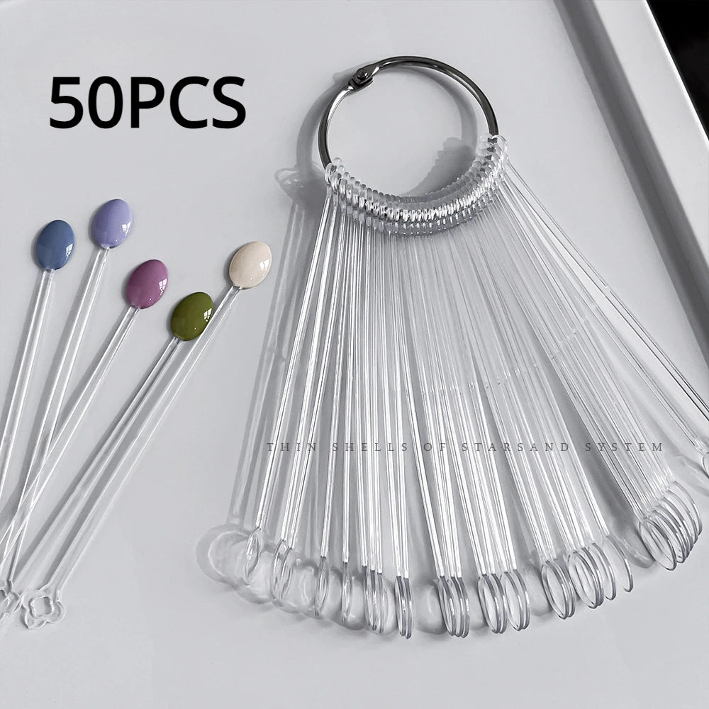 NEW Fan Shape Display False Nail Art Color Card Nail Art Tip Gel Polish Stand Template Sample Stand Nail Polish Practice Palette
