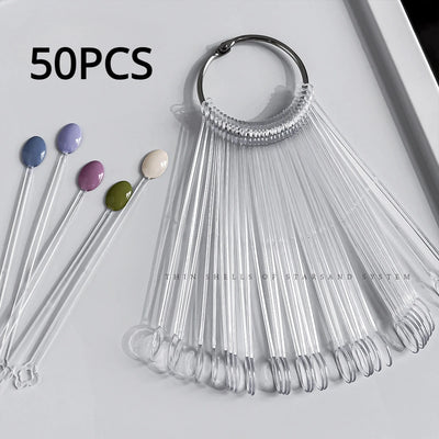 NEW Fan Shape Display False Nail Art Color Card Nail Art Tip Gel Polish Stand Template Sample Stand Nail Polish Practice Palette