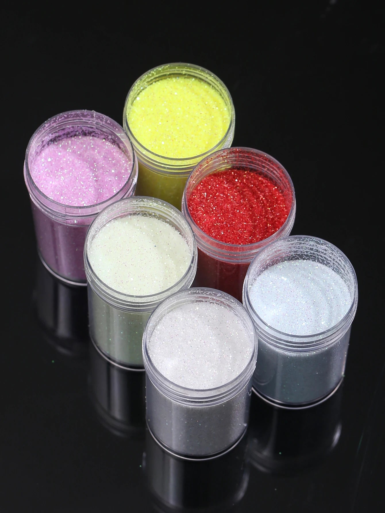 6Bottles Iridescent  Fine Glitter Series Powder Resin Supplies Glitters (10g) Flake Crafts Sequins Epoxy Chips Flakes for Tumble