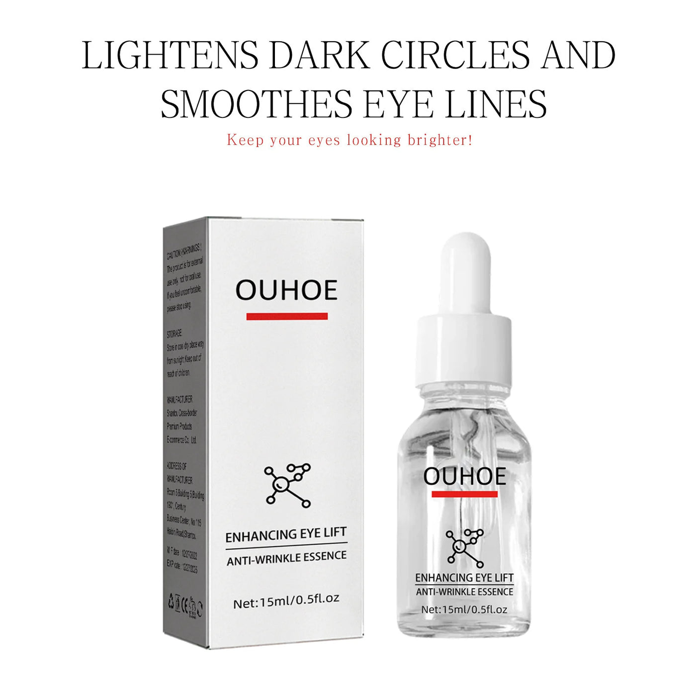Eye Lifting Serum Anti Dark Circles Puffiness Reduce Fine Lines Wrinkle Firming Nourishing Brightening Eye Bags Remover Essence