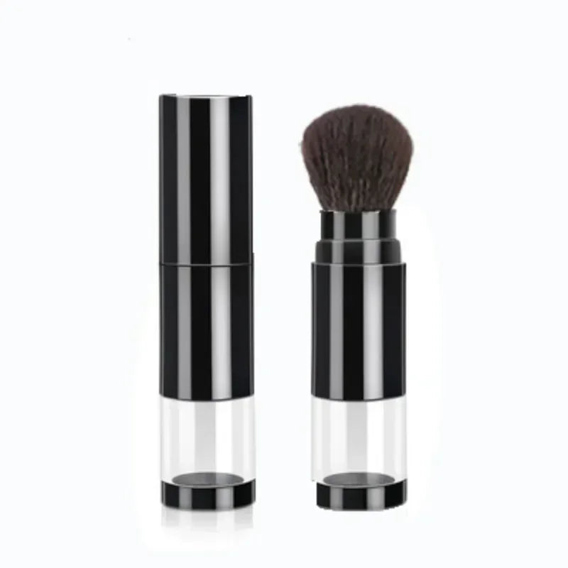 2 in 1 Foundation Brush Makeup Brush Empty Travel Blush with Refillable Loose Powder Bottle Jar Makeup Beauty Tools