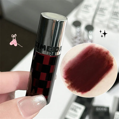 6 Color Punk Dark Red Lip Gloss Matte Lipstick Lasting Waterproof Smoky Dark Nude Purple Durable Natural Lip Tint Korea Makeup