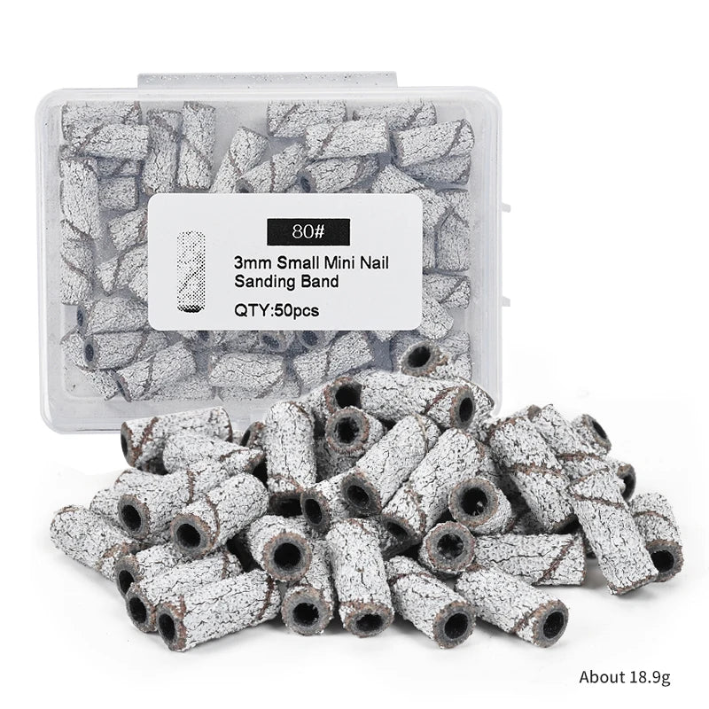 3.1mm Mini Nail Sanding Bands Mandrel For Manicure Sandpaper Ring Holder Stainless Steel Nail Drill Accessories Nail Art Tools