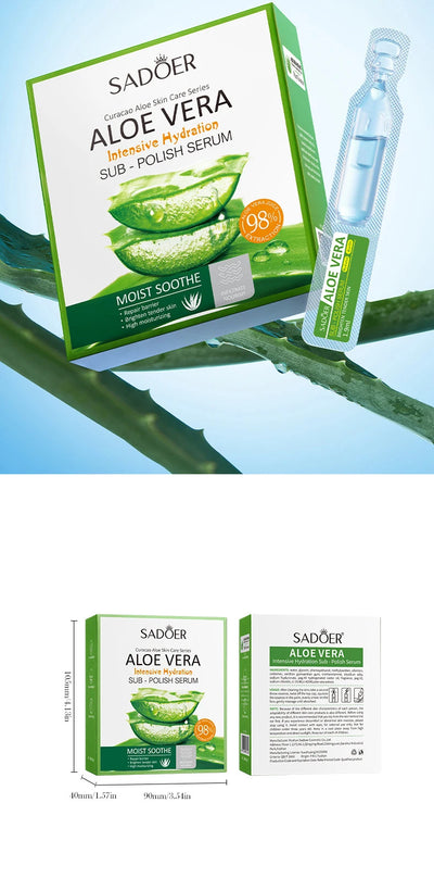 SADOER Aloe Vera Anti Aging Face Serum Moisturizing Brightening Firming Hydrating Facial Essence Beauty Face Skin Care Products