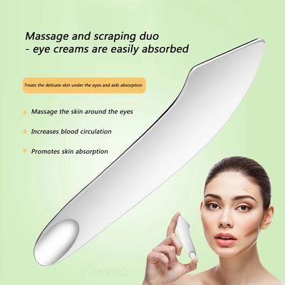 Stainless Steel Cosmetic Scraper Spatula Facial Scraping Massage Foundation Cream Scooping Mixing Stick Professional Makeup Tool