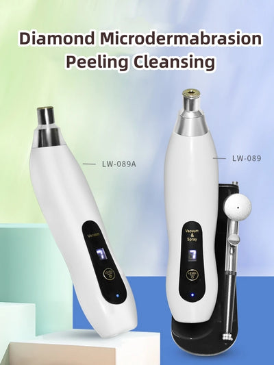 Protable Diamond Microdermabrasion Machine Handheld Blackhead Removal Facial Skin Care Beauty Device for Acne Scars