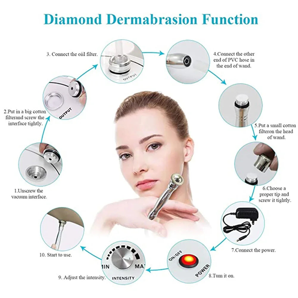 New Style Diamond Microdermabrasion Dermabrasion Machine Water Spray Exfoliation Beauty Machine Wrinkle Face Peeling Machine