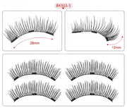 Three Magnet False Eyelashes Handmade Naturally Realistic Quick Paste Reuse 3D Magnetic False Eyelashes