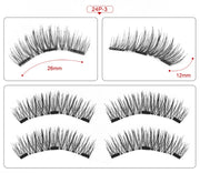 Three Magnet False Eyelashes Handmade Naturally Realistic Quick Paste Reuse 3D Magnetic False Eyelashes