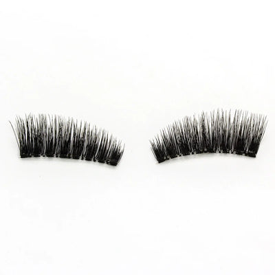 Three Magnet False Eyelashes Handmade Naturally Realistic Quick Paste Reuse 3D Magnetic False Eyelashes