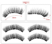Three Magnet False Eyelashes Handmade Naturally Realistic Quick Paste Reuse 3D Magnetic False Eyelashes