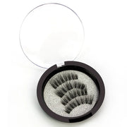 Three Magnet False Eyelashes Handmade Naturally Realistic Quick Paste Reuse 3D Magnetic False Eyelashes