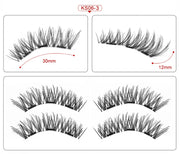 Three Magnet False Eyelashes Handmade Naturally Realistic Quick Paste Reuse 3D Magnetic False Eyelashes