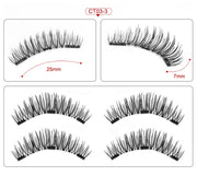 Three Magnet False Eyelashes Handmade Naturally Realistic Quick Paste Reuse 3D Magnetic False Eyelashes