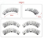 Three Magnet False Eyelashes Handmade Naturally Realistic Quick Paste Reuse 3D Magnetic False Eyelashes