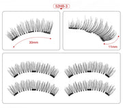Three Magnet False Eyelashes Handmade Naturally Realistic Quick Paste Reuse 3D Magnetic False Eyelashes