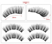 Three Magnet False Eyelashes Handmade Naturally Realistic Quick Paste Reuse 3D Magnetic False Eyelashes