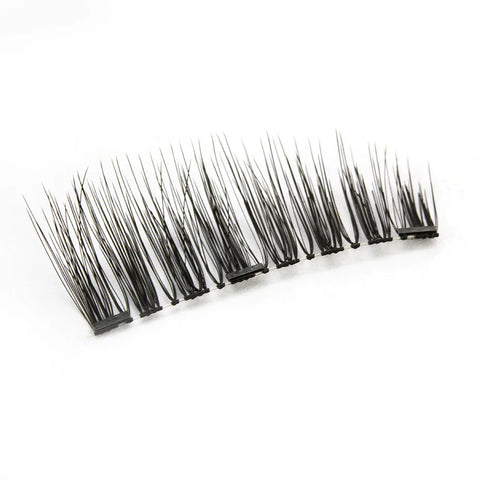 Three Magnet False Eyelashes Handmade Naturally Realistic Quick Paste Reuse 3D Magnetic False Eyelashes